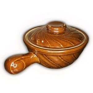 HALL USA STONEWARE SOUP CROCK LIDDED